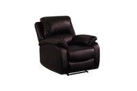 Roma Brown Leather Manual Recliner Armchair