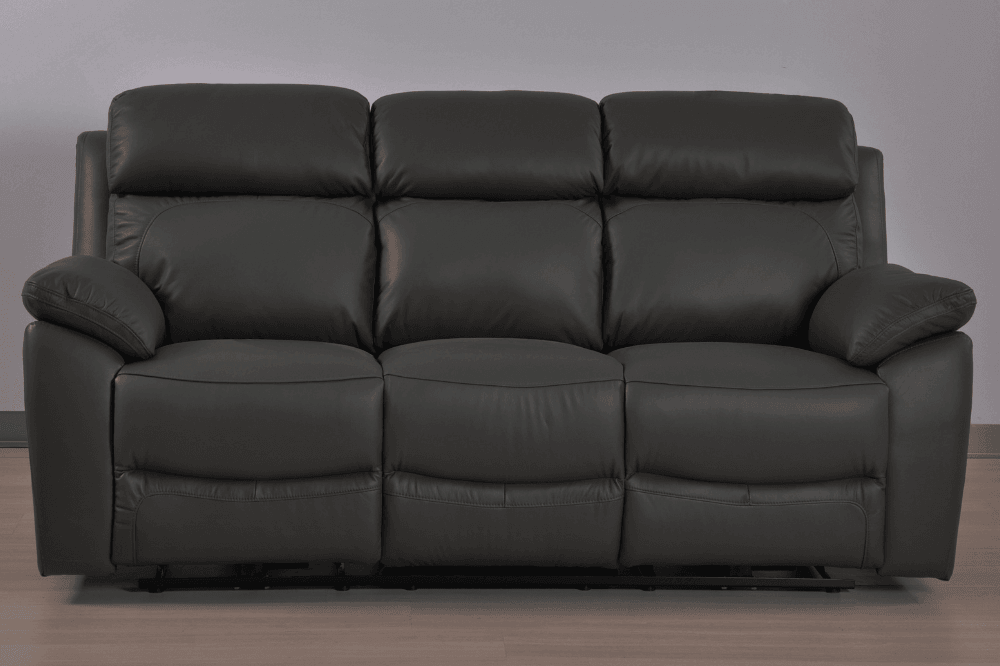 Dandrea Genuine Leather Grey Electric Power Recliner 3 Seater Sofa - Furniture Instore