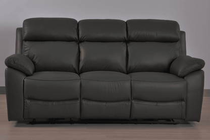 Dandrea Genuine Leather Grey Electric Power Recliner 3 Seater Sofa - Furniture Instore