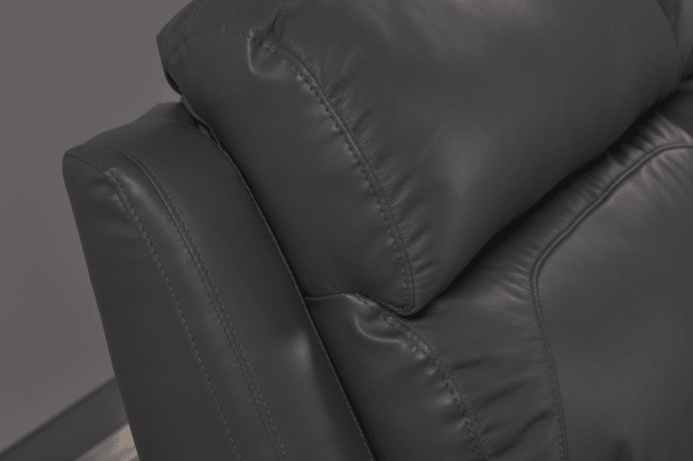 Dandrea Genuine Leather Grey Electric Power Recliner 3 Seater Sofa - Furniture Instore