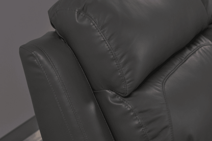 Dandrea Genuine Leather Grey Electric Power Recliner 3 Seater Sofa - Furniture Instore
