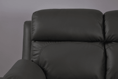 Dandrea Genuine Leather Grey Electric Power Recliner 3 Seater Sofa - Furniture Instore