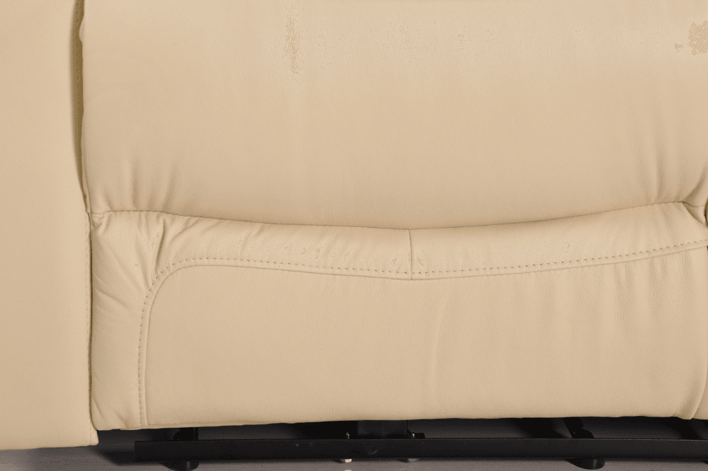 Dandrea Genuine Leather Cream Electric Power Recliner 2 Seater Sofa