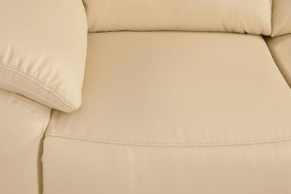 Dandrea Genuine Leather Cream Electric Power Recliner 2 Seater Sofa