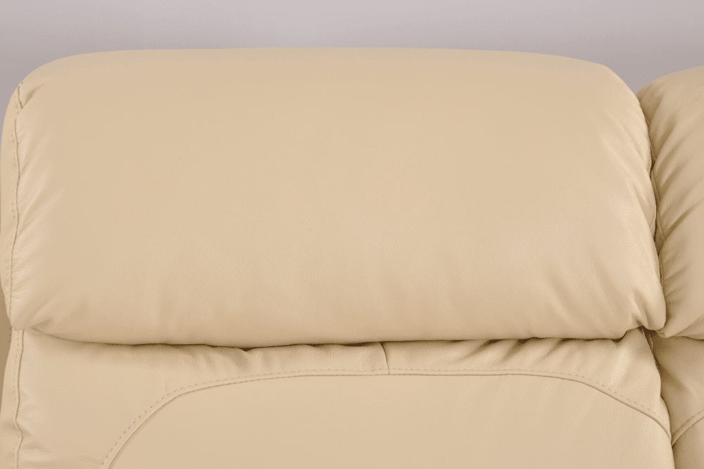 Dandrea Genuine Leather Cream Electric Power Recliner 3 Seater Sofa