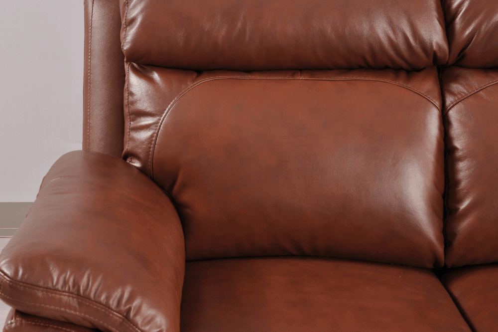 Dandrea Genuine Leather Tan  Electric Power Recliner 2 Seater Sofa