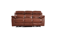 Dandrea Genuine Leather Tan Electric Power Recliner 3 Seater Sofa