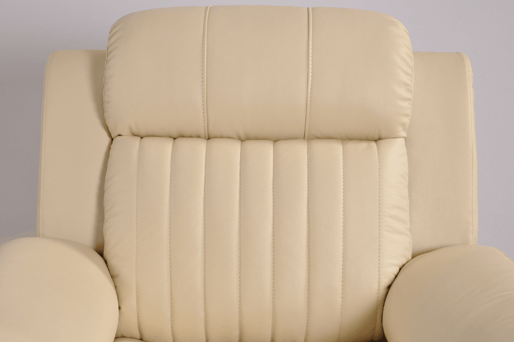 Cidliano Genuine Leather Cream Electric Power Recliner 2 Seater Sofa