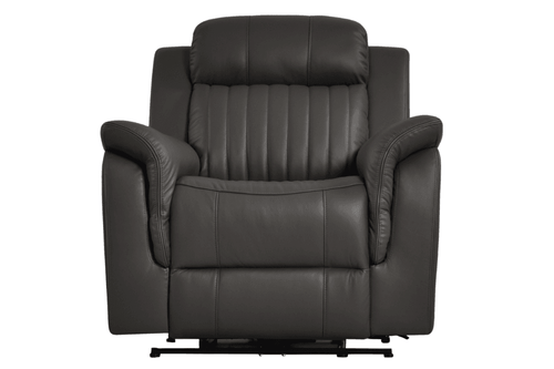 Cidliano Genuine Leather Grey Electric Power Recliner Armchair