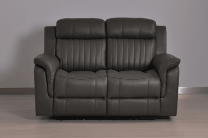 Cidliano Genuine Leather Grey Electric Power Recliner 2 Seater Sofa
