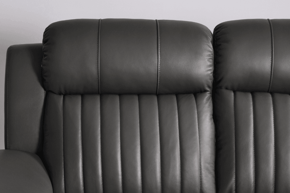 Cidliano Genuine Leather Grey Electric Power Recliner 2 Seater Sofa