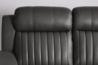 Cidliano Genuine Leather Grey Electric Power Recliner 2 Seater Sofa