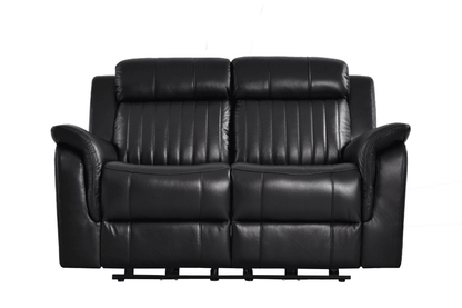 Cidliano Genuine Leather Black Electric Power Recliner 2 Seater Sofa