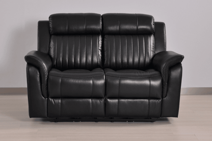 Cidliano Genuine Leather Black Electric Power Recliner 2 Seater Sofa