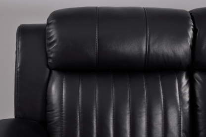 Cidliano Genuine Leather Black Electric Power Recliner 2 Seater Sofa