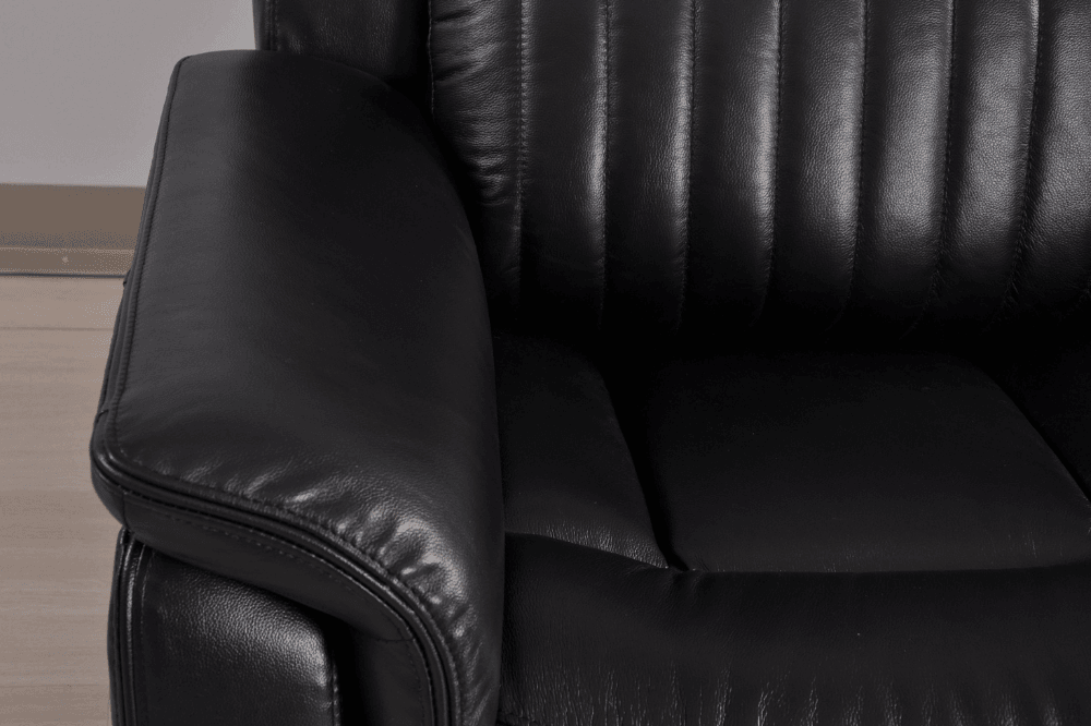 Cidliano Genuine Leather Black Electric Power Recliner 2 Seater Sofa