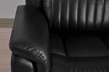 Cidliano Genuine Leather Black Electric Power Recliner 2 Seater Sofa