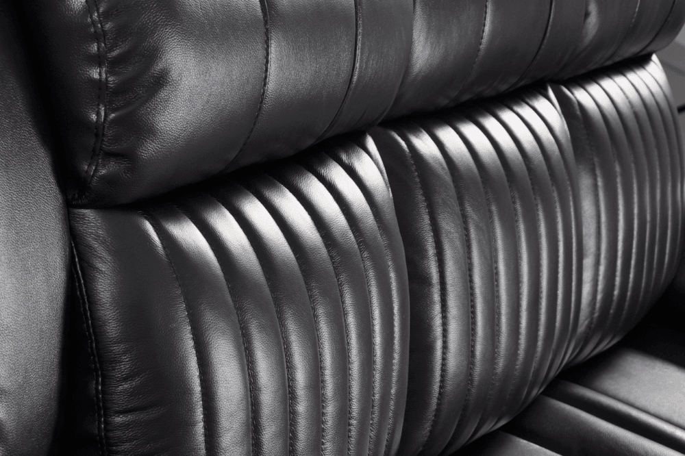 Cidliano Genuine Leather Black Electric Power Recliner 2 Seater Sofa