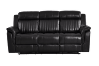 Cidliano Genuine Leather Black Electric Power Recliner 3 Seater Sofa