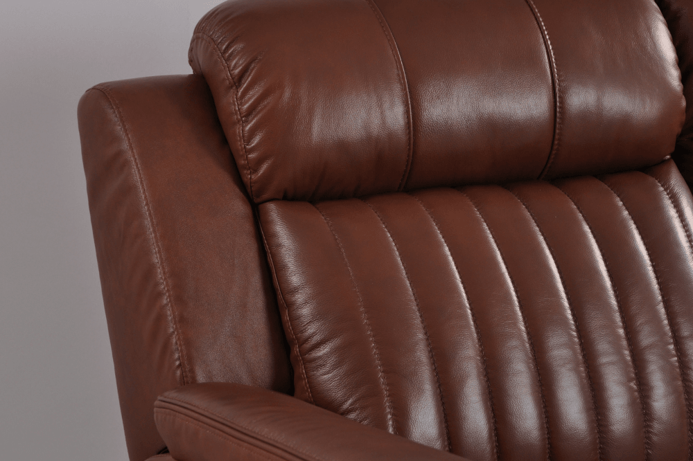 Cidliano Genuine Leather Tan Electric Power Recliner 2 Seater Sofa