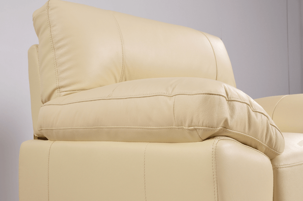 Dalmore Genuine Leather Cream Armchair