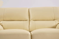 Dalmore Genuine Leather Cream 2 Seater Sofa - Furniture Instore