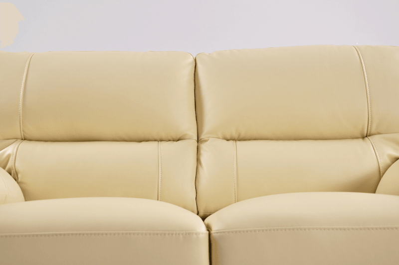 Dalmore Genuine Leather Cream 2 Seater Sofa - Furniture Instore