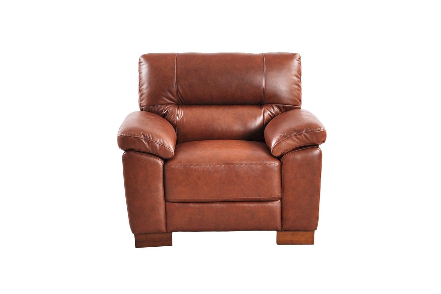 Dalmore Genuine Leather Tan Armchair - Furniture Instore