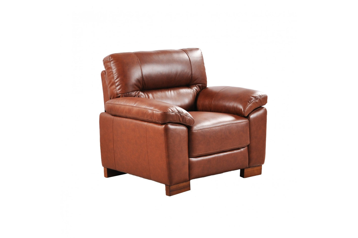 Dalmore Genuine Leather Tan Armchair - Furniture Instore
