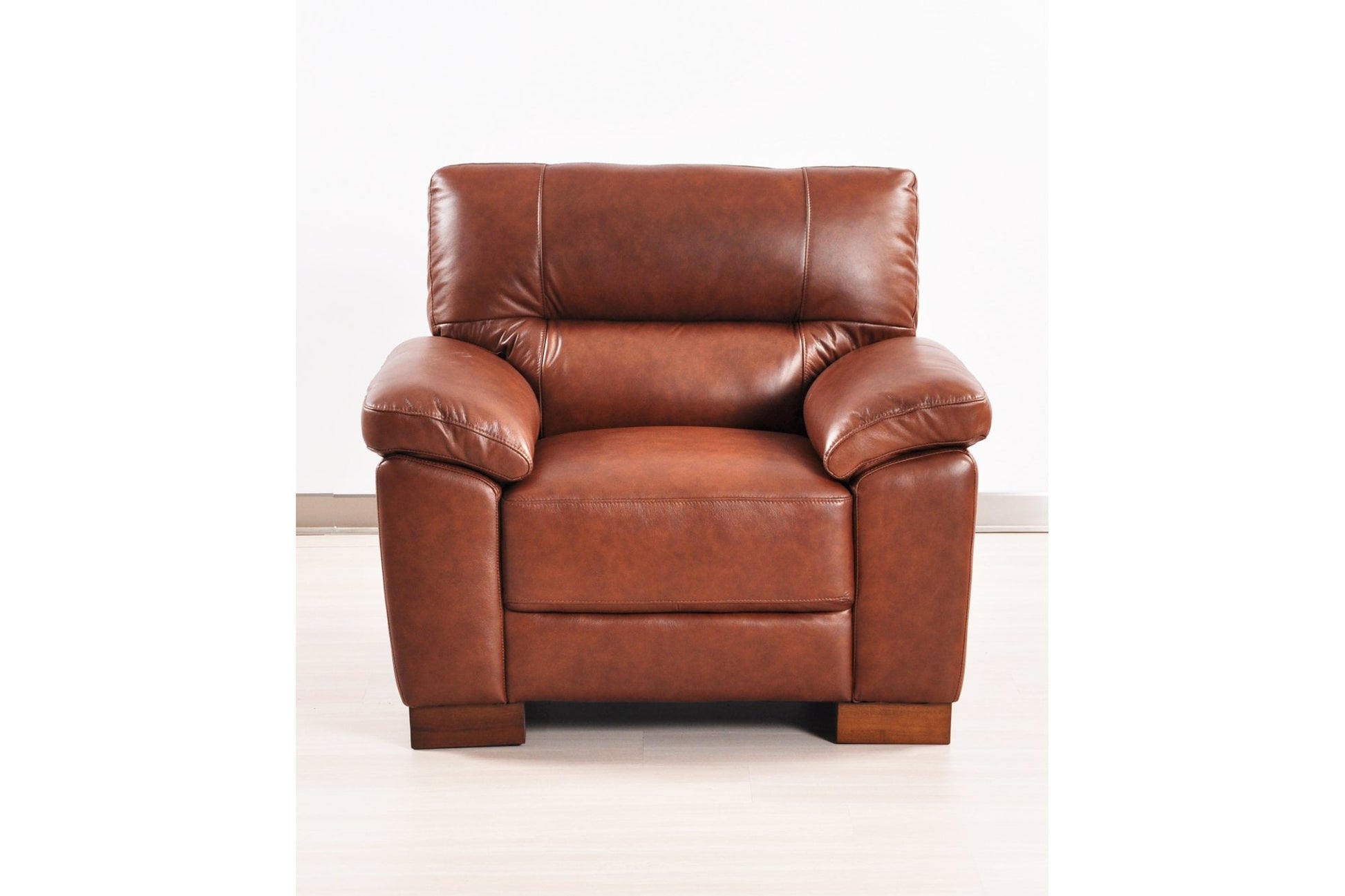 Dalmore Genuine Leather Tan Armchair - Furniture Instore