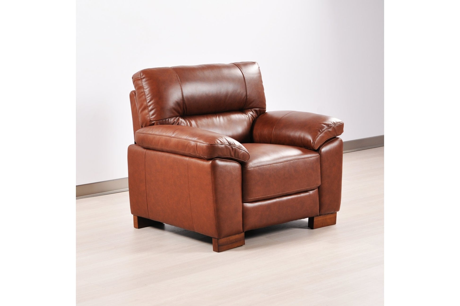 Dalmore Genuine Leather Tan Armchair - Furniture Instore