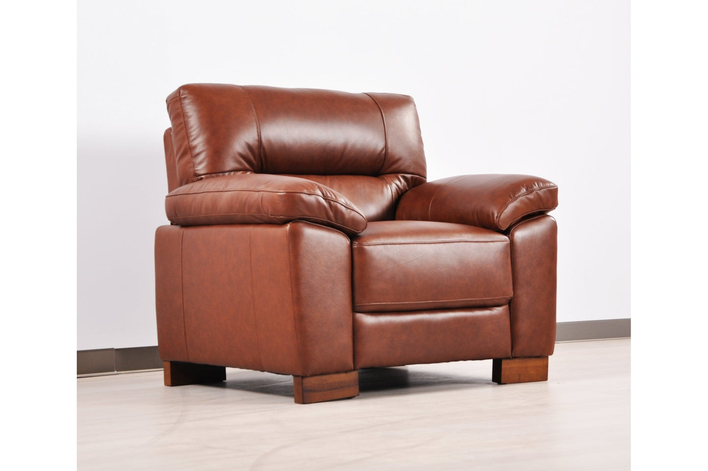 Dalmore Genuine Leather Tan Armchair - Furniture Instore