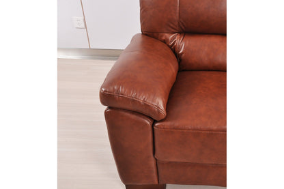 Dalmore Genuine Leather Tan Armchair - Furniture Instore