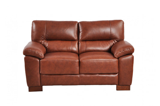 Dalmore Genuine Leather Tan 2 Seater Sofa