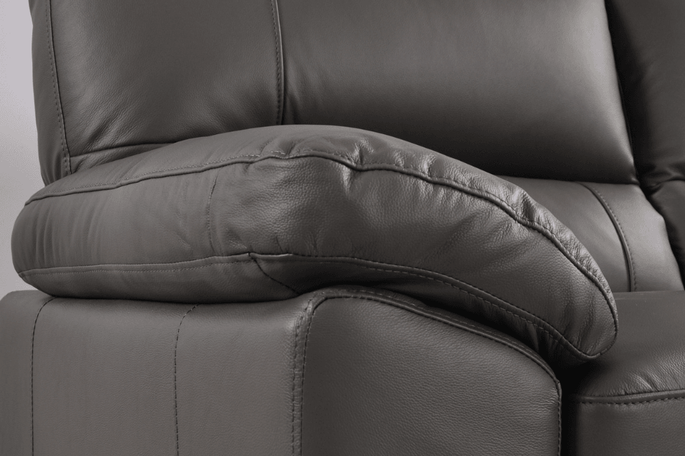 Dalmore Genuine Leather Grey Armchair