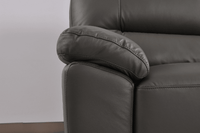 Dalmore Genuine Leather Grey Armchair - Furniture Instore