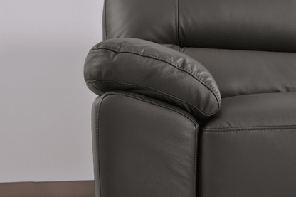 Dalmore Genuine Leather Grey Armchair