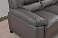 Dalmore Genuine Leather Grey Armchair - Furniture Instore