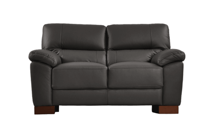 Dalmore Genuine Leather Grey 2 Seater Sofa - Furniture Instore