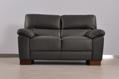Dalmore Genuine Leather Grey 2 Seater Sofa - Furniture Instore