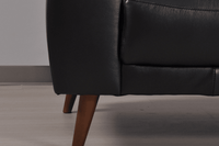 Vantage Genuine Leather Black 2 Seater Sofa - Furniture Instore