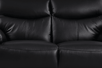 Vantage Genuine Leather Black 2 Seater Sofa - Furniture Instore