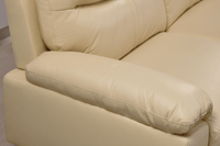 Vantage Genuine Leather Cream 2 Seater Sofa - Furniture Instore