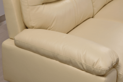 Vantage Genuine Leather Cream 2 Seater Sofa