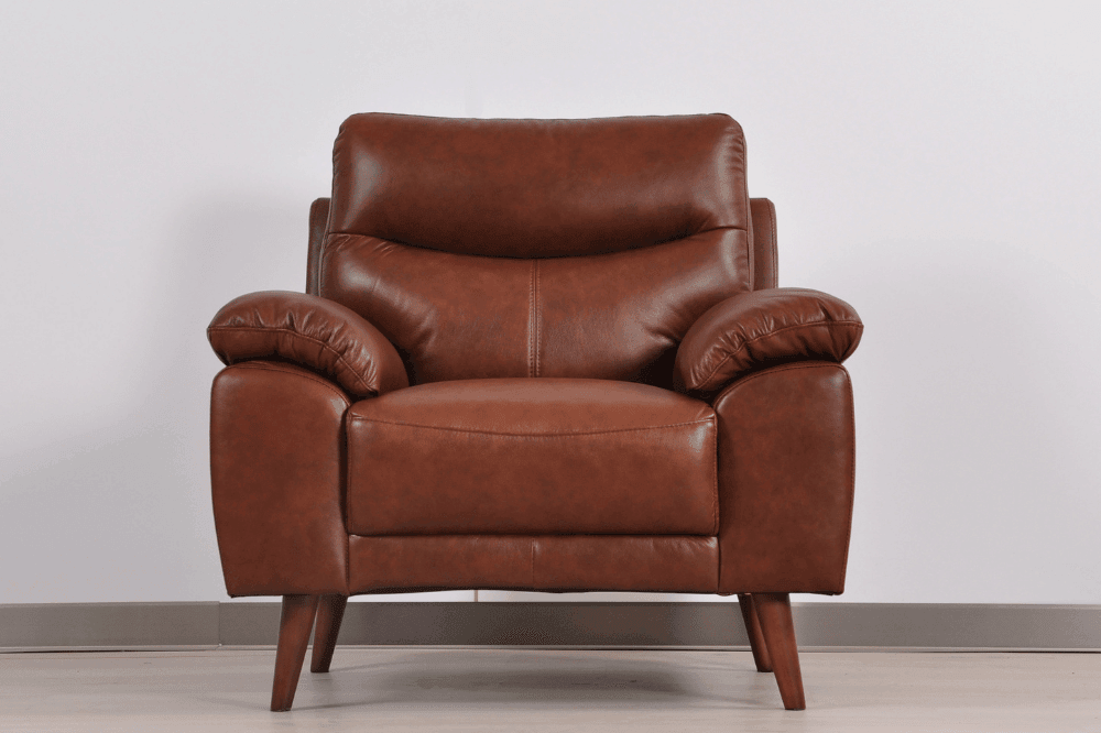 Vantage Genuine Leather Tan Armchair