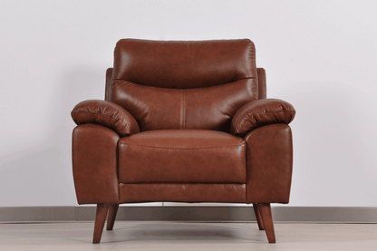 Vantage Genuine Leather Tan Armchair