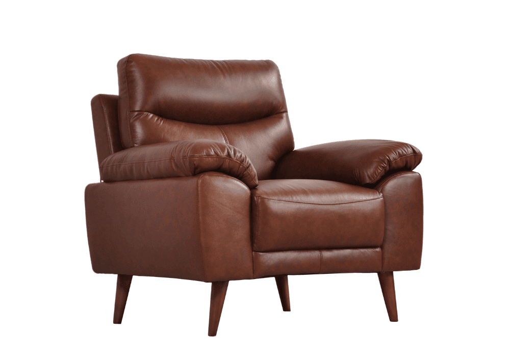 Vantage Genuine Leather Tan Armchair