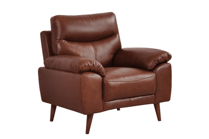 Vantage Genuine Leather Tan Armchair