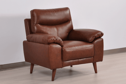Vantage Genuine Leather Tan Armchair
