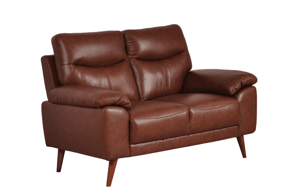 Vantage Genuine Leather Tan 2 Seater Sofa